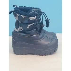 Member's Mark Toddler Boys Blue Camo Winter Snow Boots Duck Shoes Size 7/8